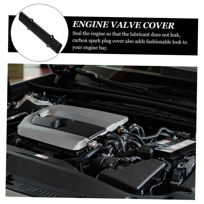 CHILDWEET Carbon Fiber Car Valve Cover Engine Spark Plug Protector
