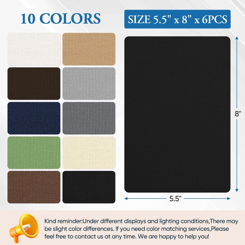 Canvas Repair Patch 5.5 x 8 Inches 6Pcs Self-Adhesive Waterproof