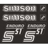 Transparent Simson S51 Enduro Sticker Set IFA | 6 Pieces