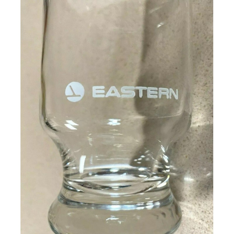 Vintage Eastern Airlines Footed Wine Juice Glass 4 1/2" Mint