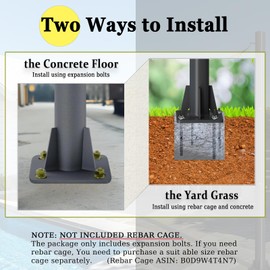 10ft Sun Shade Sail Pole 1 Pack - Outdoor Sunshade Sail Post with Carabiner Snap Steel Metal Heavy Duty Pole Kit for Support Light String,Sunshade Sail,Canopy - Thickness 1.7mm