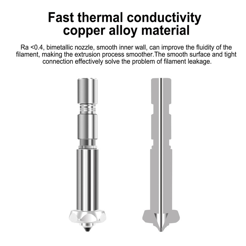 HIKUDIY 0.4mm0.6mm 0.8mm Nozzles for Kobra 3 Max, Quick-Swap Hardened