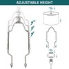 WEAVERBIRD 8 9 10 inch Adjustable Lamp Shade Harp Holder