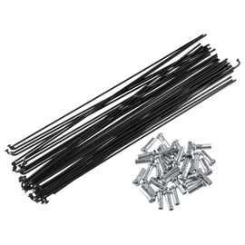 X AUTOHAUX 40 Pcs Bicycle Steel Spokes 14G Bike Spoke 232mm Length with Nipples for Most Bicycle