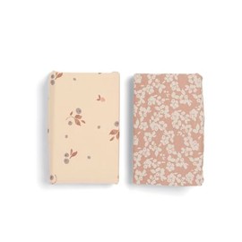 Mamas & Papas 2 Pack Cot/Bed Fitted Sheets (72 x 140cm), Berry