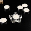 Mewutal 2PCS Star Style Candle Holder Clear Glass Candlestick Holders