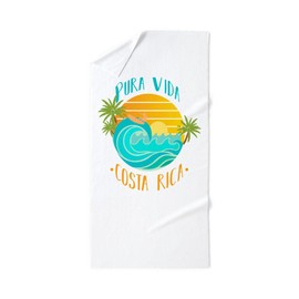 CafePress Pura Vida Costa Rica 30"x60" Absorbent Cotton Back, Soft Beach, Pool Towel