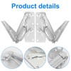 1 Pair Left + Right Nickel Plated Metal Folding Hinge
