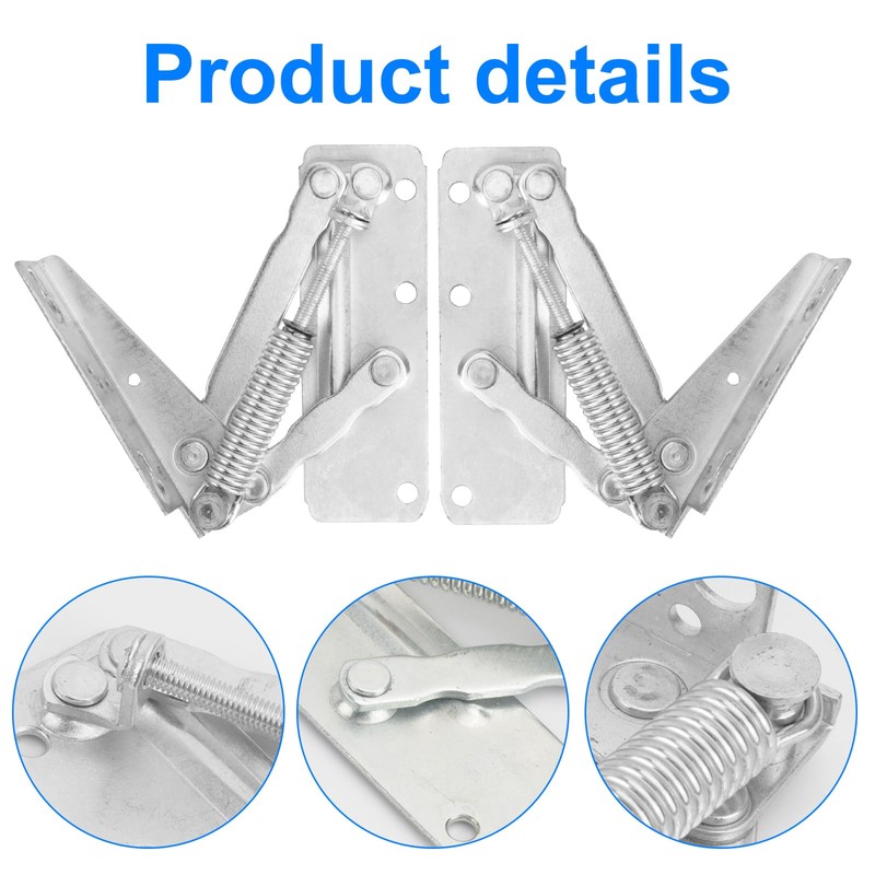 1 Pair Left + Right Nickel Plated Metal Folding Hinge