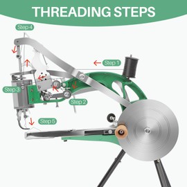 Leather Stitching Machine Cobbler Sewing Machine with Dual Cotton Nylon Line Leather Sewing Machine for Shoes, Bags, Tents and Clothes