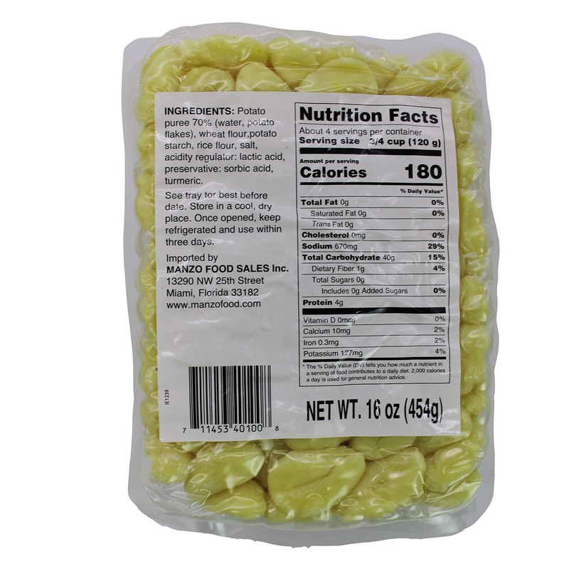 L'Oro Del Sud Pack of 12, Potato Gnocchi, Cooks in