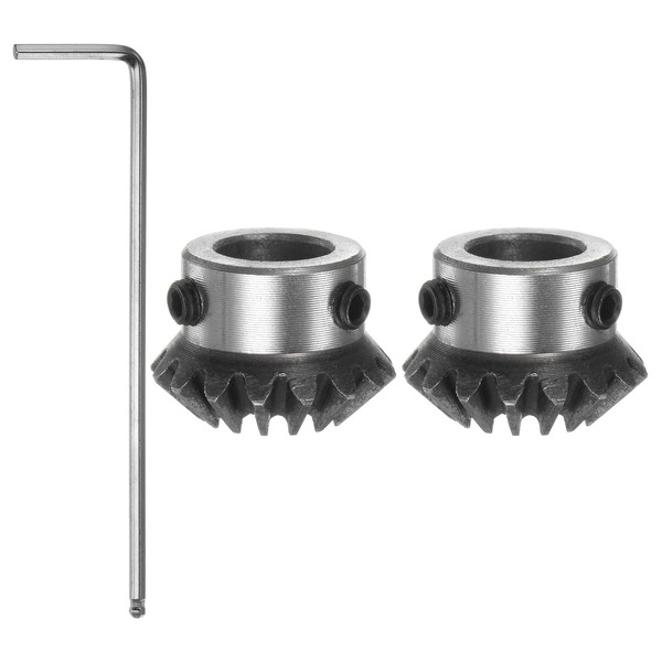 sourcing map Bevel Gear 1.5 m 16 Teeth 12 mm