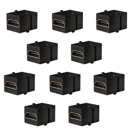 Exiron 4K HDMI Keystone Jack 4K Keystone HDMI Jack Coupler Keystone with 4K 120Hz bl (Black)