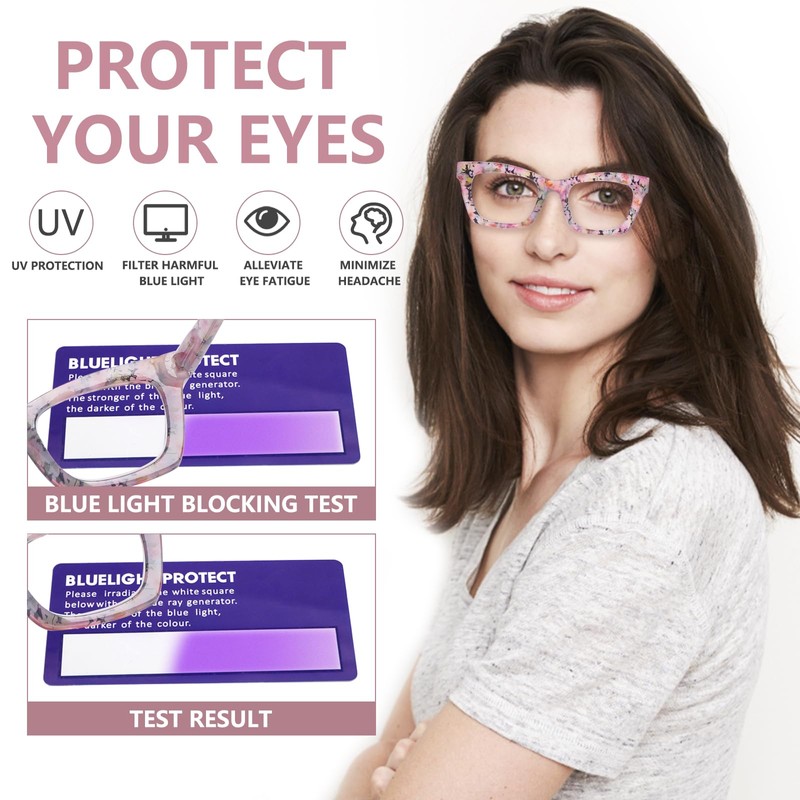 SIGVAN 6 Pack Oprah Style Reading Glasses Blue Light Blocking