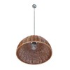 KOUBOO Handwoven Wicker Dome Pendant Light, Diameter 19.5 X 10.75",
