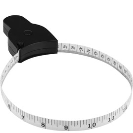 YGHSZ Automatic High-Precision Dual-Sided Fitness Measuring Tape, Tape Measure Body, Measuring Tape for body Measurements,Black, Plastic, 150cm/59in