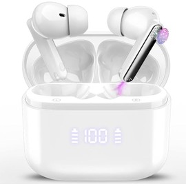 Language Translation Earbuds, 3-in-1 AI Translator Earbuds with 144 Language, IP7 Waterproof AI Translation Earbuds Real time, Bright White