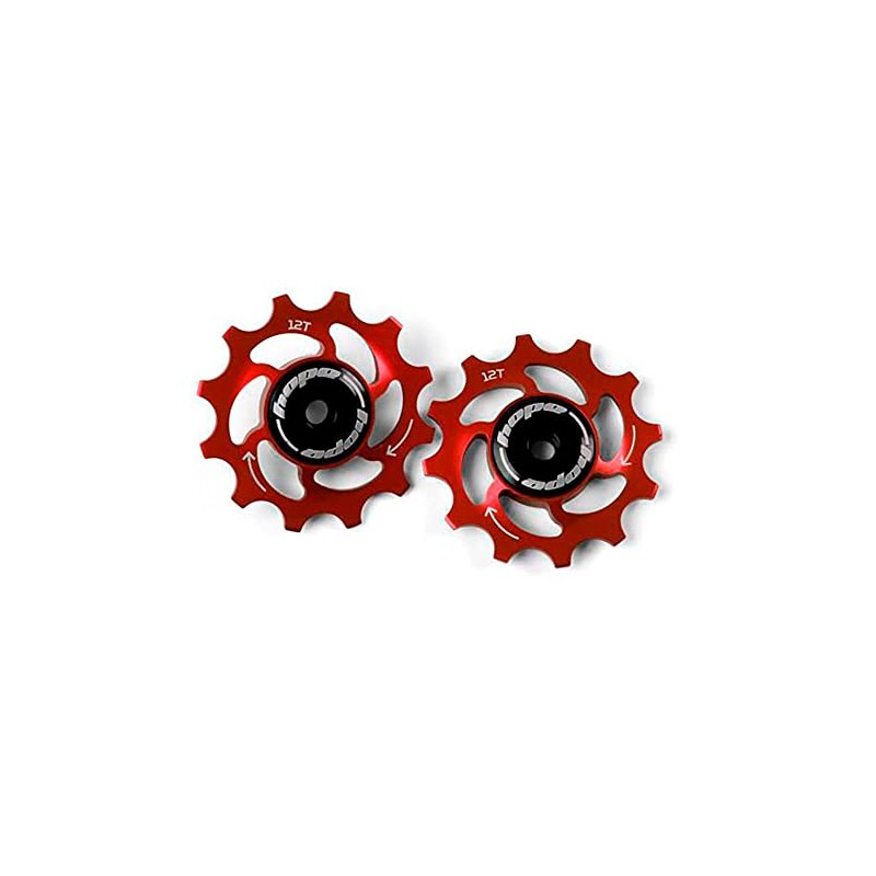 Hope 12 Tooth Jockey Wheels - Pair Red