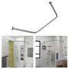 Tanxih Corner Shower Curtain Rod Adjustable Stainless Steel Diamond Shaped