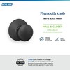 Schlage F10PLY622 Plymouth Passage Knob, Matte Black