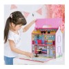 Teamson Kids Hand- Carry Dollhouse with 7 Accessories