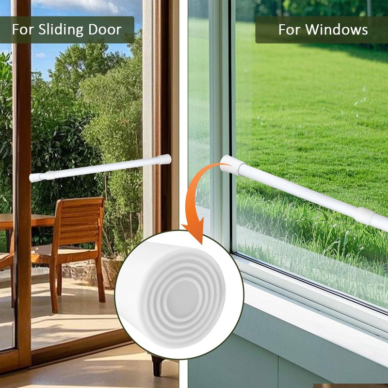 toresper Sliding Door Security Bar,Window Security Bars Adjustable Sliding Door