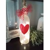 Valentines Day Wine Bottle Decoration With Lights Painted