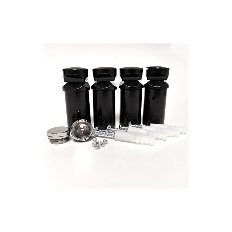 Black Full Set of Universal Brackets for Heated Towel RAIL