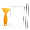 OHPHCALL 3pcs Acrylic Clay Rolling Rod with Backing Board Essential