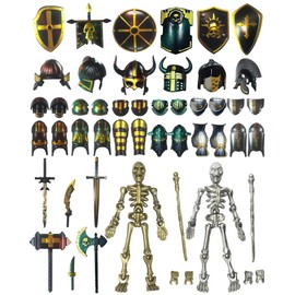 MIKILOWUHA T13 Skeleton Action Figures 6 Pack, Gold & Silver