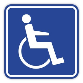 Wheelchair Magnetic Sign I 10 x 10 cm I for Wheelchair Drivers, People with Disabilities I Magnetic Car Sign for Disabled Transport I hin357