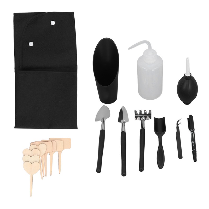 18pcs Succulent Plant Tools Set with Tea Spoon Curved Tweezer