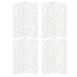 sourcing map 4Pcs Acrylic Hinges, 1.8 x 1.34 Inch Mini Hardware Folding Hinges Piano Hinges with Mounting Hole for Case Box Handicrafts, White