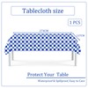 Blue and White Checkered Table Cloth Party Disposable Table Cover,137cmx274cm