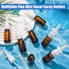 ZHWKMYP 10 Pcs Nasal Spray Bottle, 10ML/0.35OZ 6 Pcs Refillable