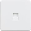 Knightsbridge SF7300MW Screwless Telephone Master Socket-Matt White