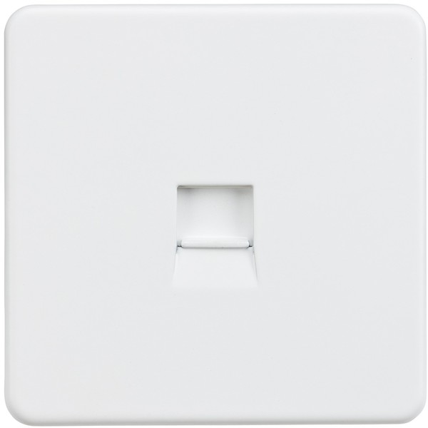 Knightsbridge SF7300MW Screwless Telephone Master Socket-Matt White