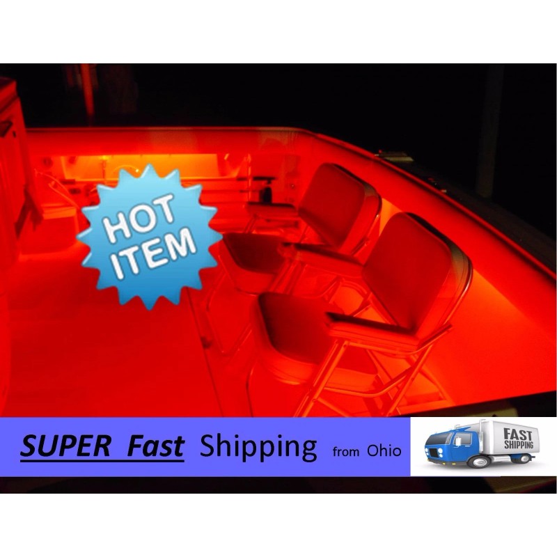 UN brand 32ft TOTAL ---- BLUE boat led light kit