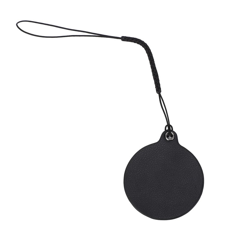 4.7cm Leather Lens Cap Sticker 15cm with String Instant Camera