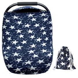Arnzion Baby Car Seat Covers for Baby Boys Girls Versatile Stretchy Babies Car Seat Cover Set Twinkle Stars Printing Infant Car Seat Canopy Nursing Covers Breast Feeding Covers