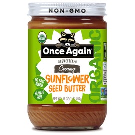 Once Again Organic Sunflower Butter - Peanut Free, Salt Free, Unsweetened - 16 oz Jar