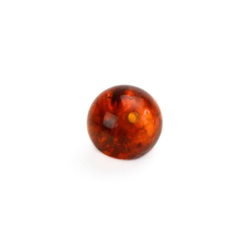 Happy Bomb Amber 0.4 inch (10 mm) Round Beads 3