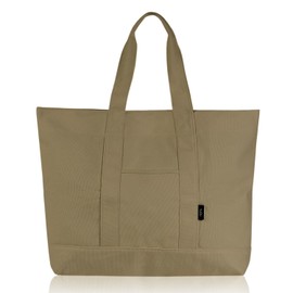 tóti Tote Bag, Large Capacity, 7.1 gal (30 L), Women's, Men's, Casual, Canvas, 16 oz, Thick, Shoulder Bag, Tote Bag, Large, Stylish, 4 Colors, Mother's Bag, dark beige