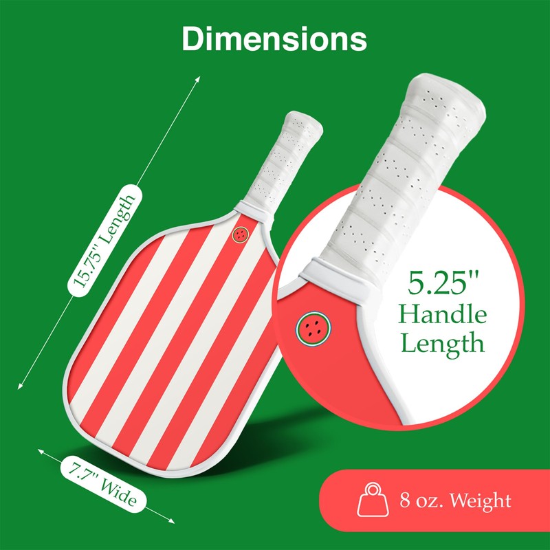 Watermelon 2 Paddle Pickleball Bundle, Red/Blue