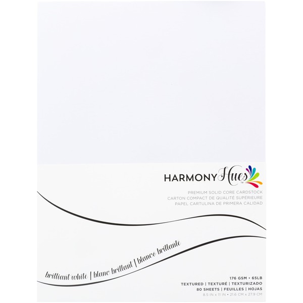 Cardstock 8.5 x 11 Paper Pack - 65lb Textured Card