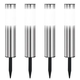 Heinstian Heinstian Solarleuchten fr Au?en Garten Wei? Solarlampen Edelstahl Wasserdicht LED Gartenleuchten fr au?en garten fr Terrasse, Rasen, Garten, Wege (4 Stck)