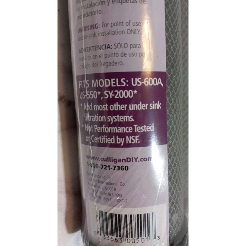 Culligan Basic Filtration Replacement Cartridges D-10A 2 Pack New