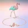LOVGIFSET Flamingo Bracelet Sterling Silver Flamingo Bracelets for Women Rose