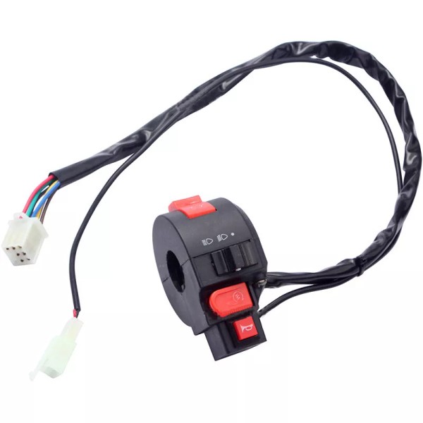 Unbranded 7/8" Motorcycle Handlebar Control Switch with Start Horn High