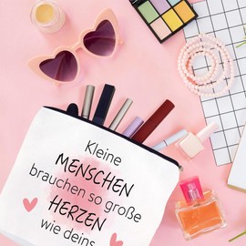 Erzieherin Geschenk Abschied, Abschiedsgeschenk Lehrerin Dankeschön Beste Lehrerin Geschenke Kosmetiktasche Makeup Bag Schminktasche Geschenk Erzieherin Geburtstagsges Weihnachten Ostergeschenk